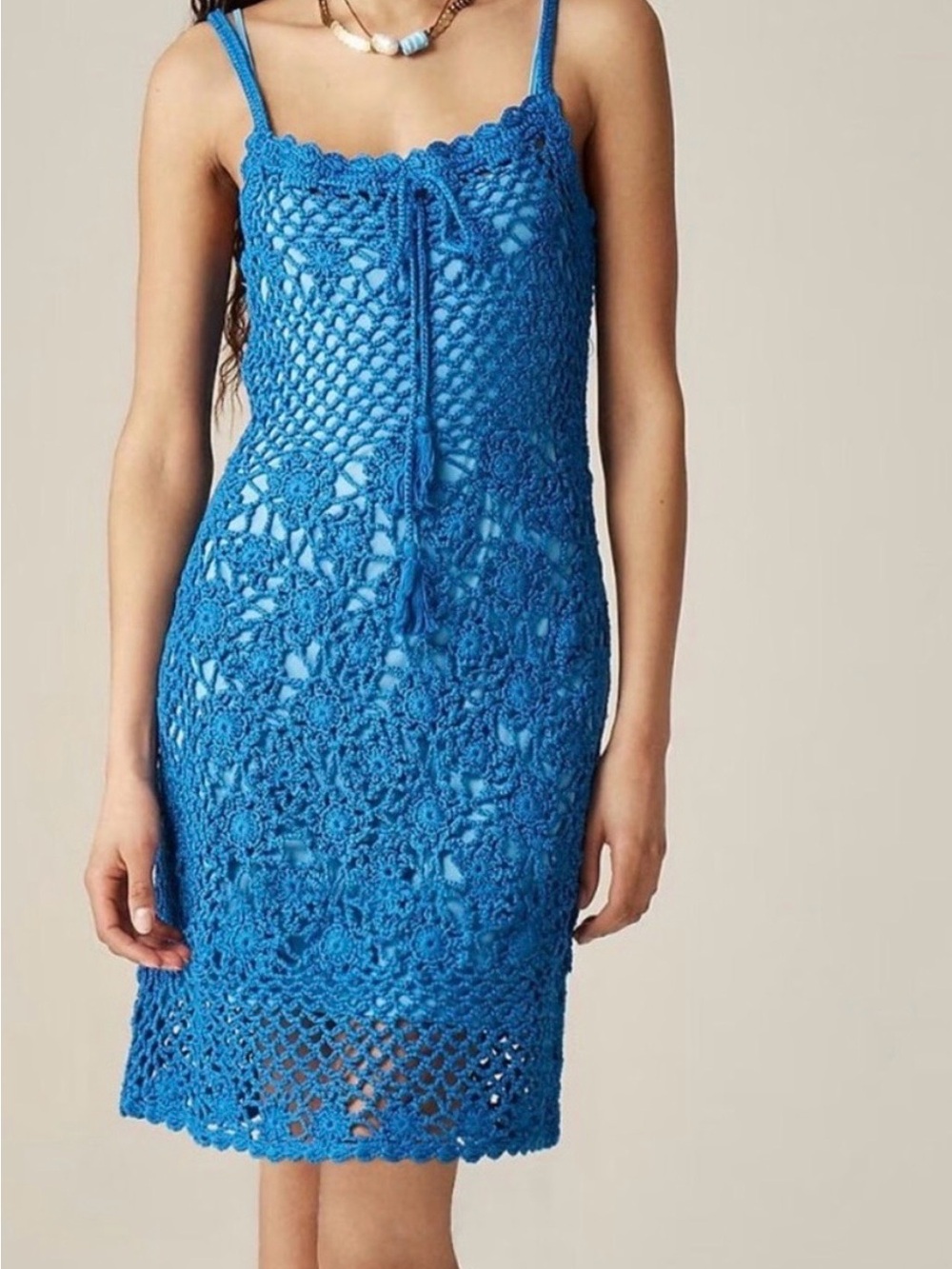 Jcrew NWT Blue Crochet Slip Dress - Brand Unspecified SZ small